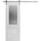 Sartodoors Sliding Closet Bi-fold Doors 48 x 80in, Sete 6933 Nebraska Grey W/ Frosted Glass, Sturdy Tracks SETE6933BF-NEB-48 - alternate 1
